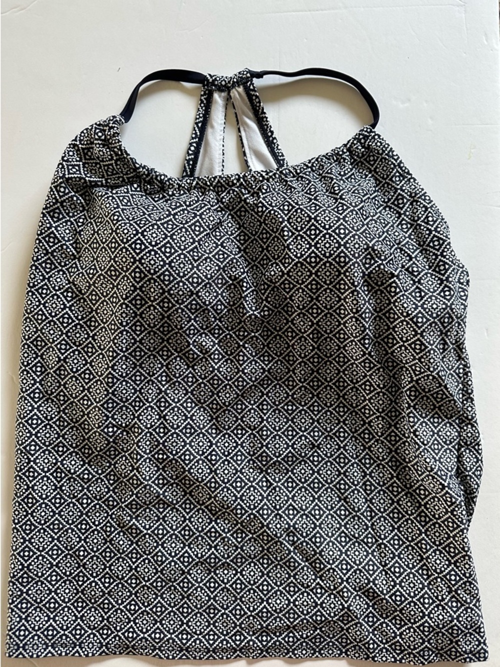 Black and White Geometric Tankini